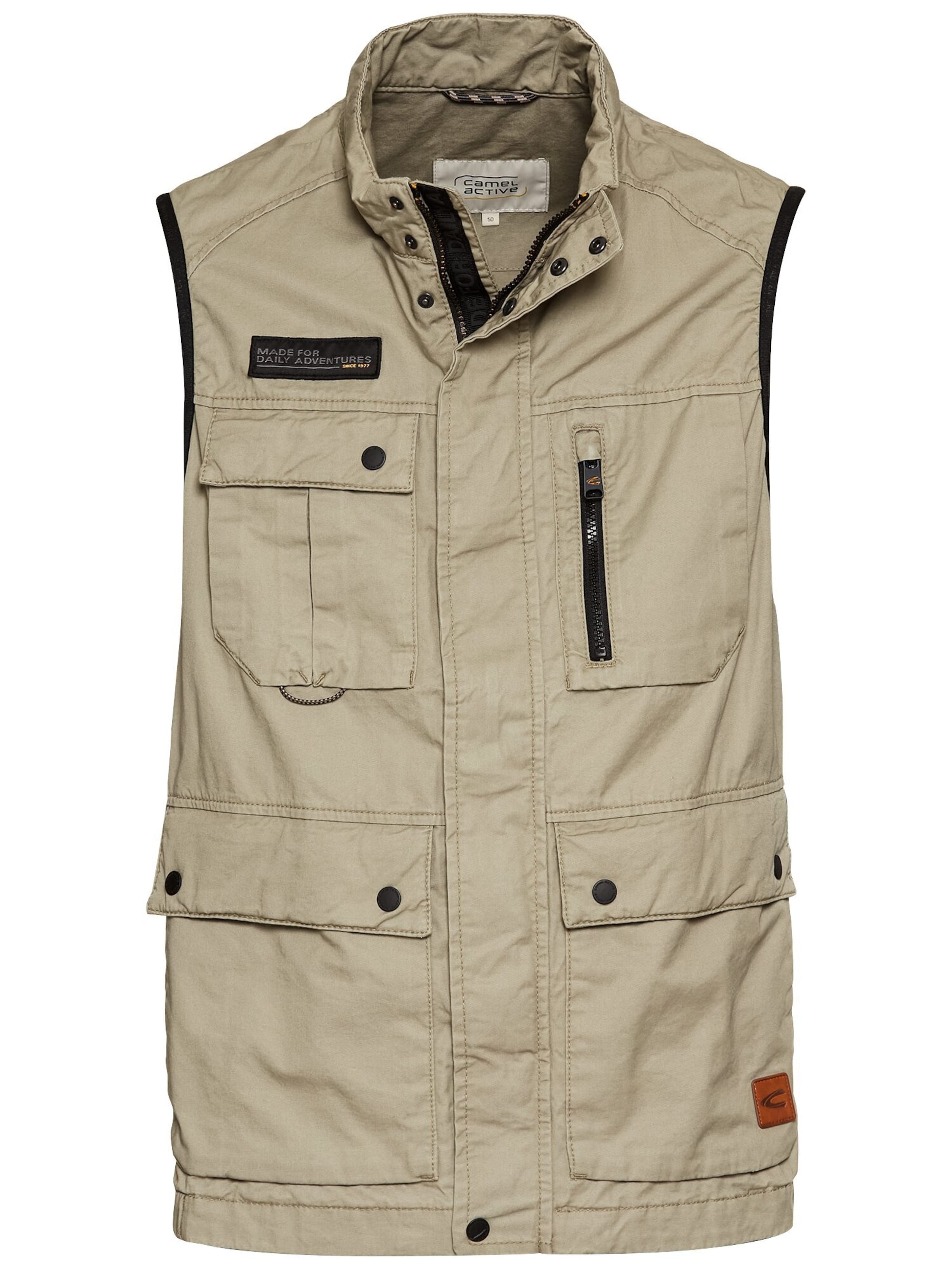 CAMEL ACTIVE Vest in Beige: front
