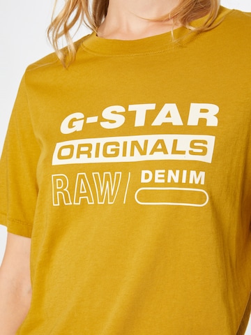 G-Star RAW Tričko – žlutá