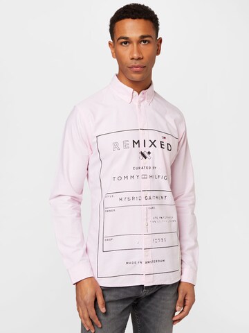 Tommy Remixed Regular fit Button Up Shirt in Pink: front