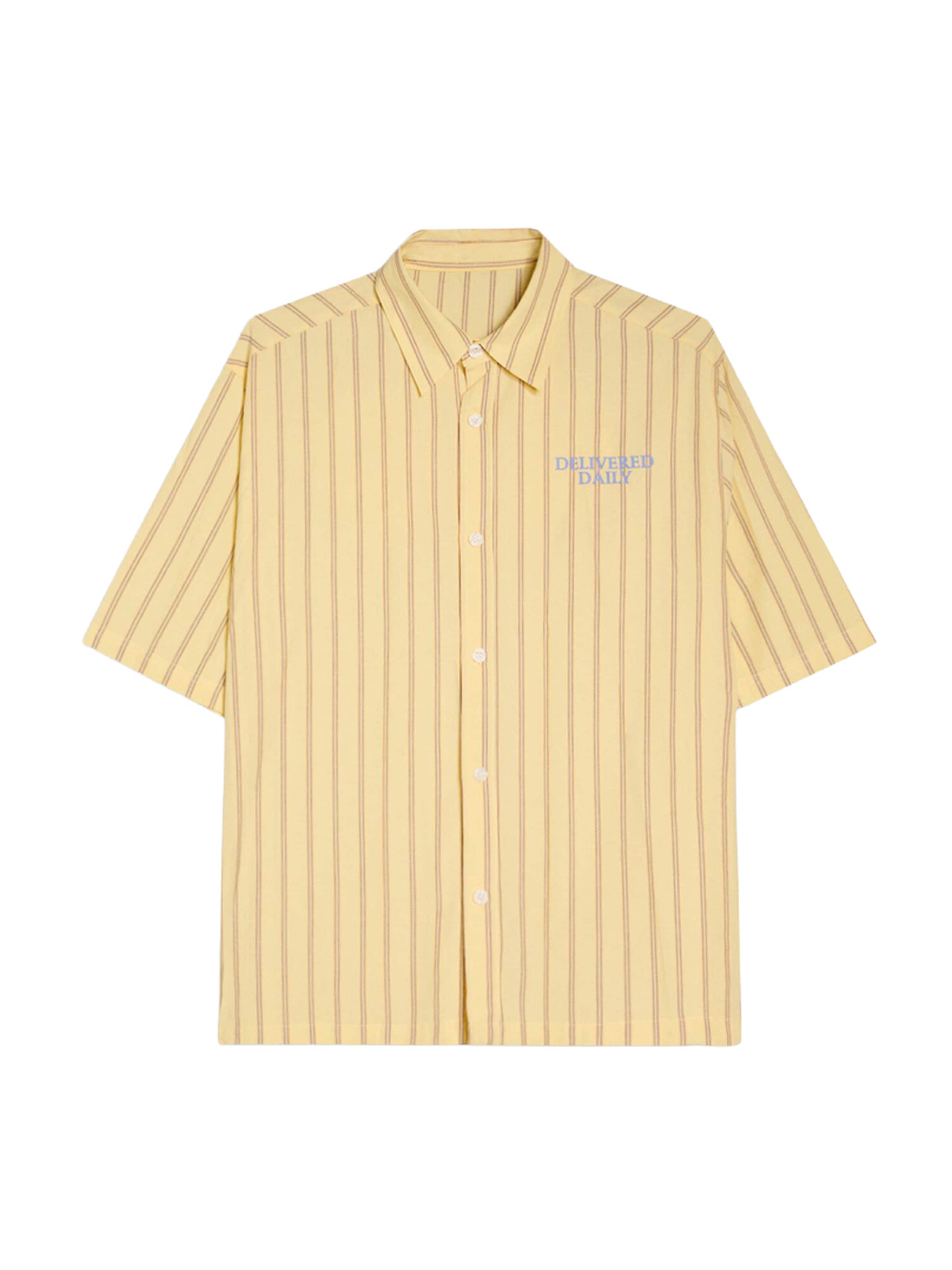 Bershka Košeľa, veľkosť XS - zafírová / hnedá / žltá / červená, Produkt