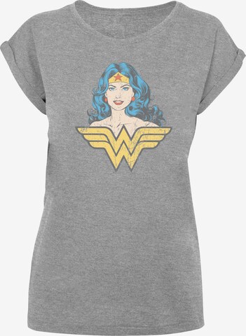 T-shirt 'DC Comics Superhelden Wonder Woman Gaze' F4NT4STIC en gris : devant