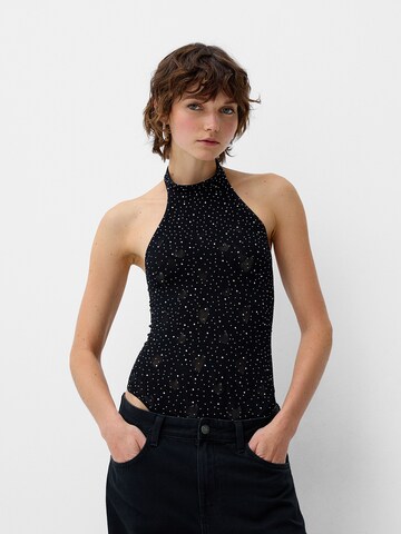 Shirtbody Bershka en noir : devant