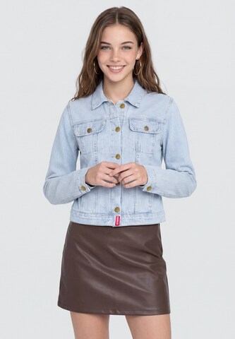 MYMO Tussenjas in Blauw: voorkant
