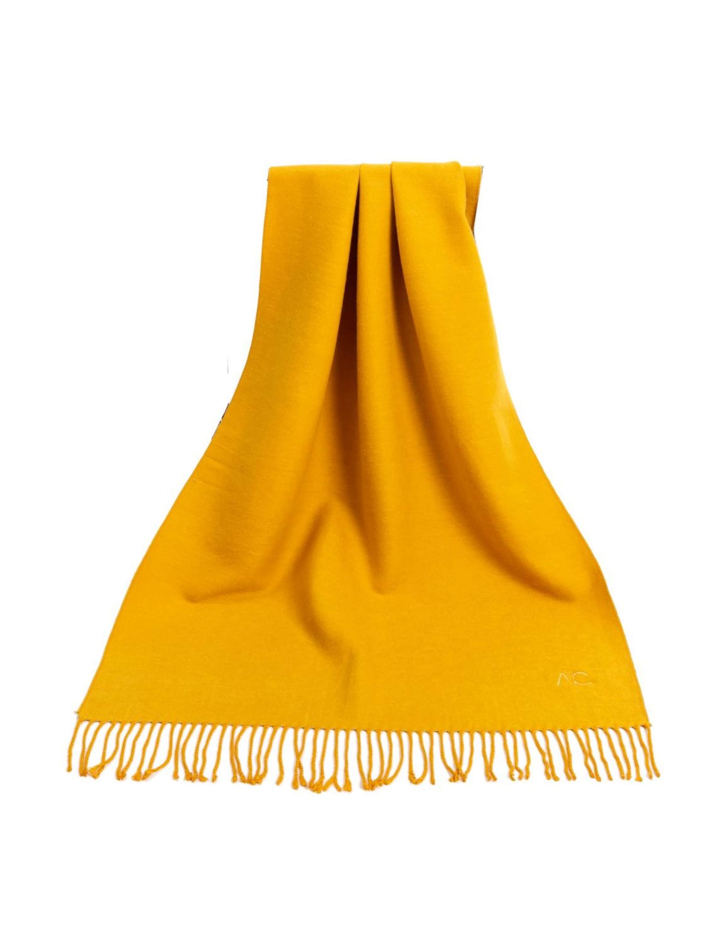 alberto cabale Schal 'Recto-Verso' in Gelb: Vorderseite