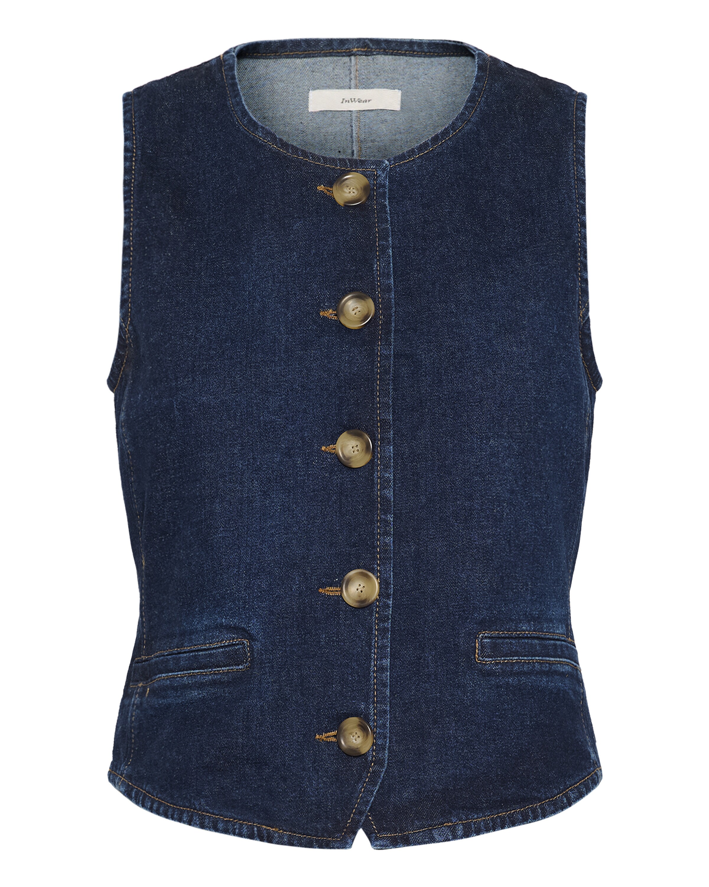 InWear Weste 'Nana' in Blau: Vorderseite