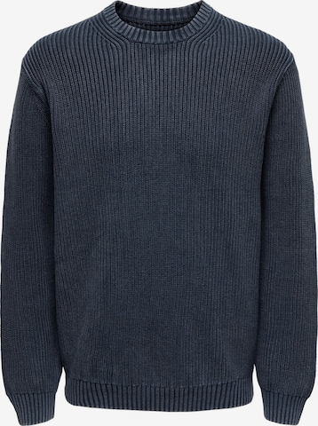 Only & Sons Trui '22031545' in Blauw: voorkant