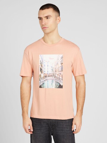 JACK & JONES T-Shirt 'TOBI' in Beige: predná strana