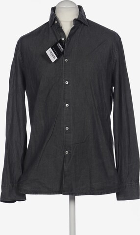 MANGO Button Up Shirt in L in Grey: front