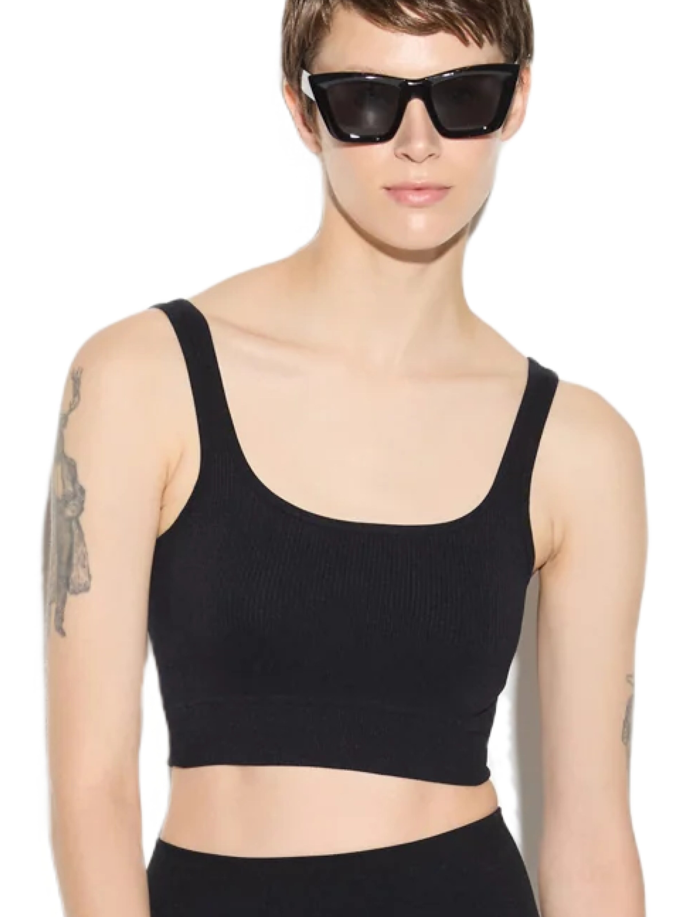 No Matter What Bralette Bra in Black: front