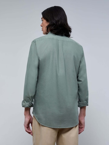 Scalpers Regular fit Overhemd 'New Forest' in Groen