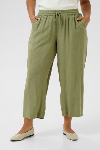 KAFFE CURVE Loosefit Broek 'Mille' in Groen: voorkant