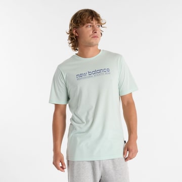 T-Shirt fonctionnel 'Heathertech' new balance en vert : devant