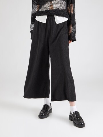 s.Oliver Wide Leg Hose in Schwarz: Vorderseite