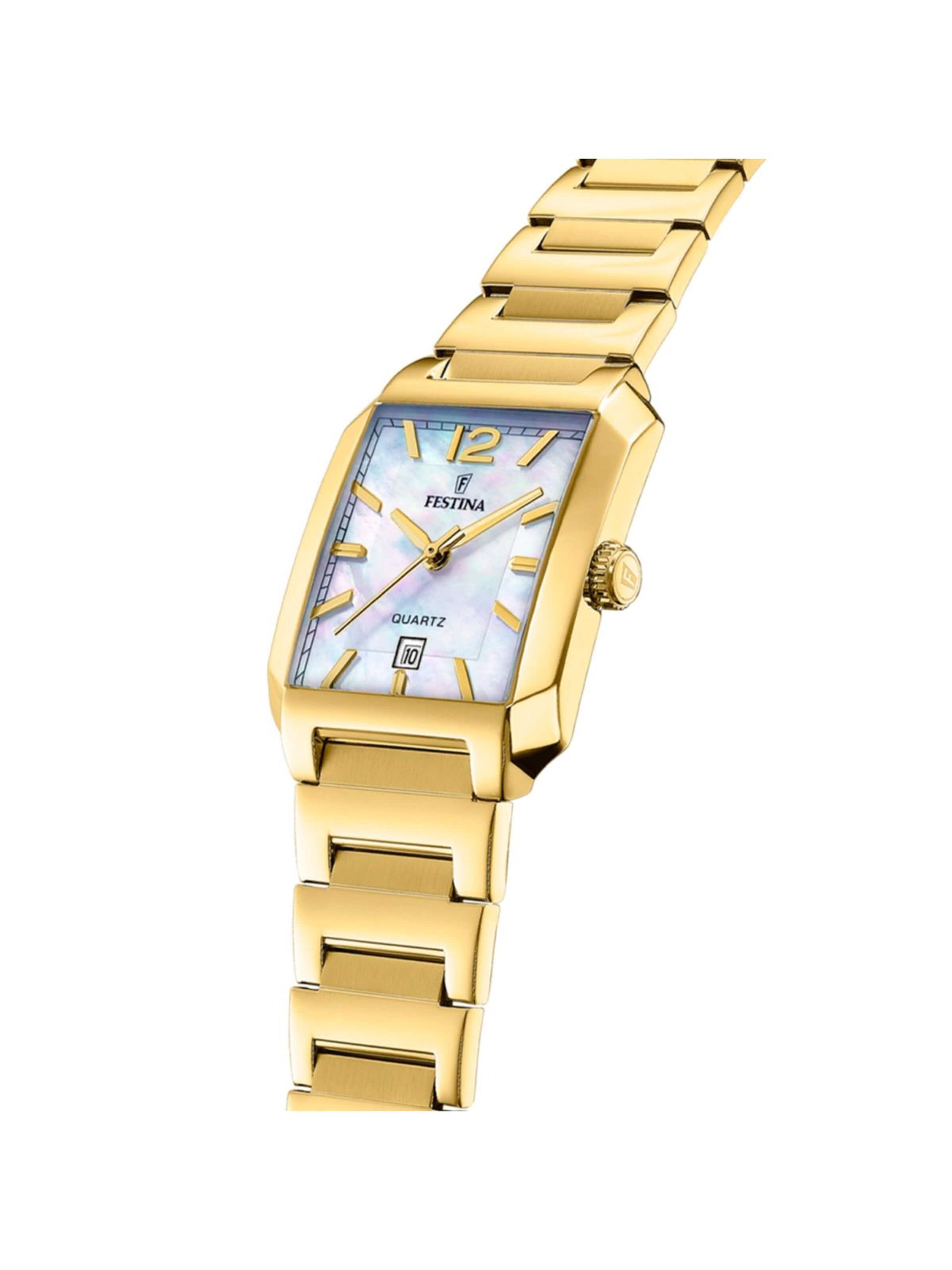 Montre à affichage analogique 'Festina - Watch On The Square - Quartz watch movement - Watch case width: 33 mm' FESTINA en beige