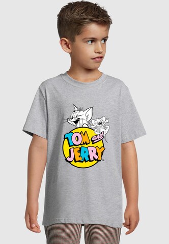 ABSOLUTE CULT T-Shirt 'Tom And Jerry - Happy' in Grau: Vorderseite