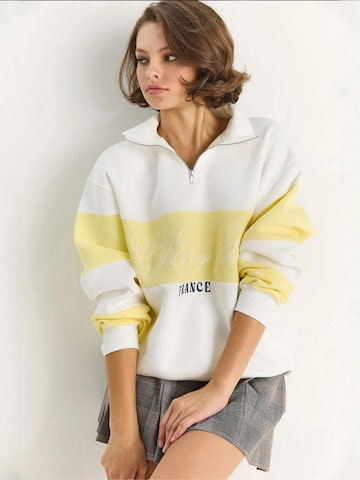 Sweat-shirt Bianco Lucci en blanc