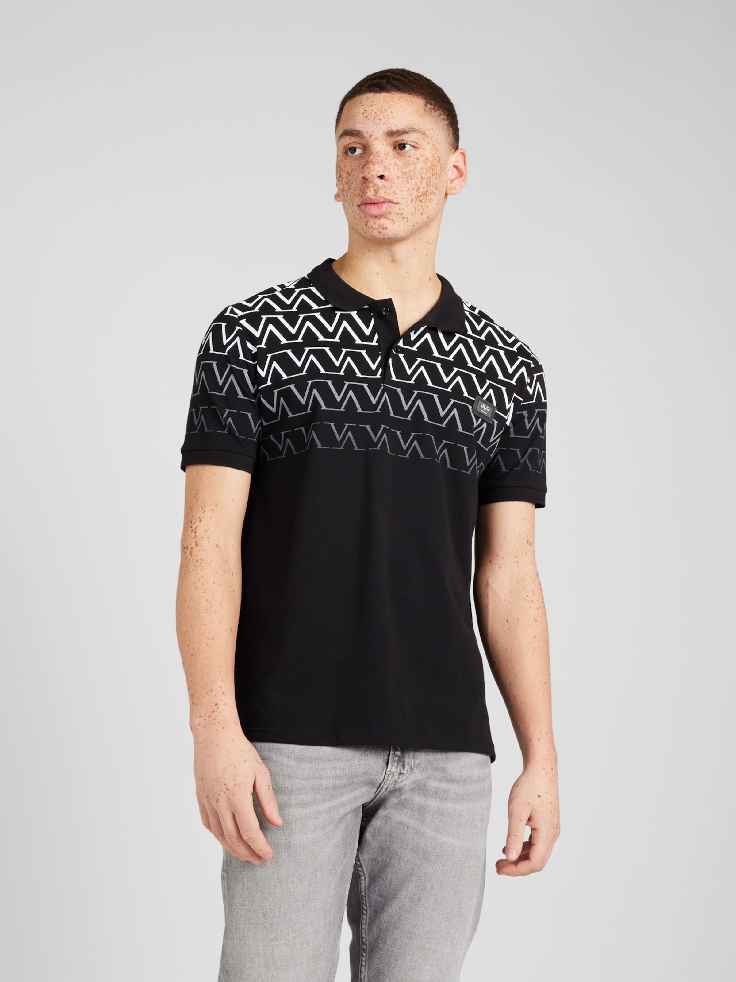 19V69 ITALIA Shirt Henrik in Black ABOUT YOU