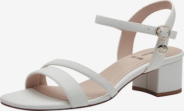 s.Oliver Strap Sandals in White: front