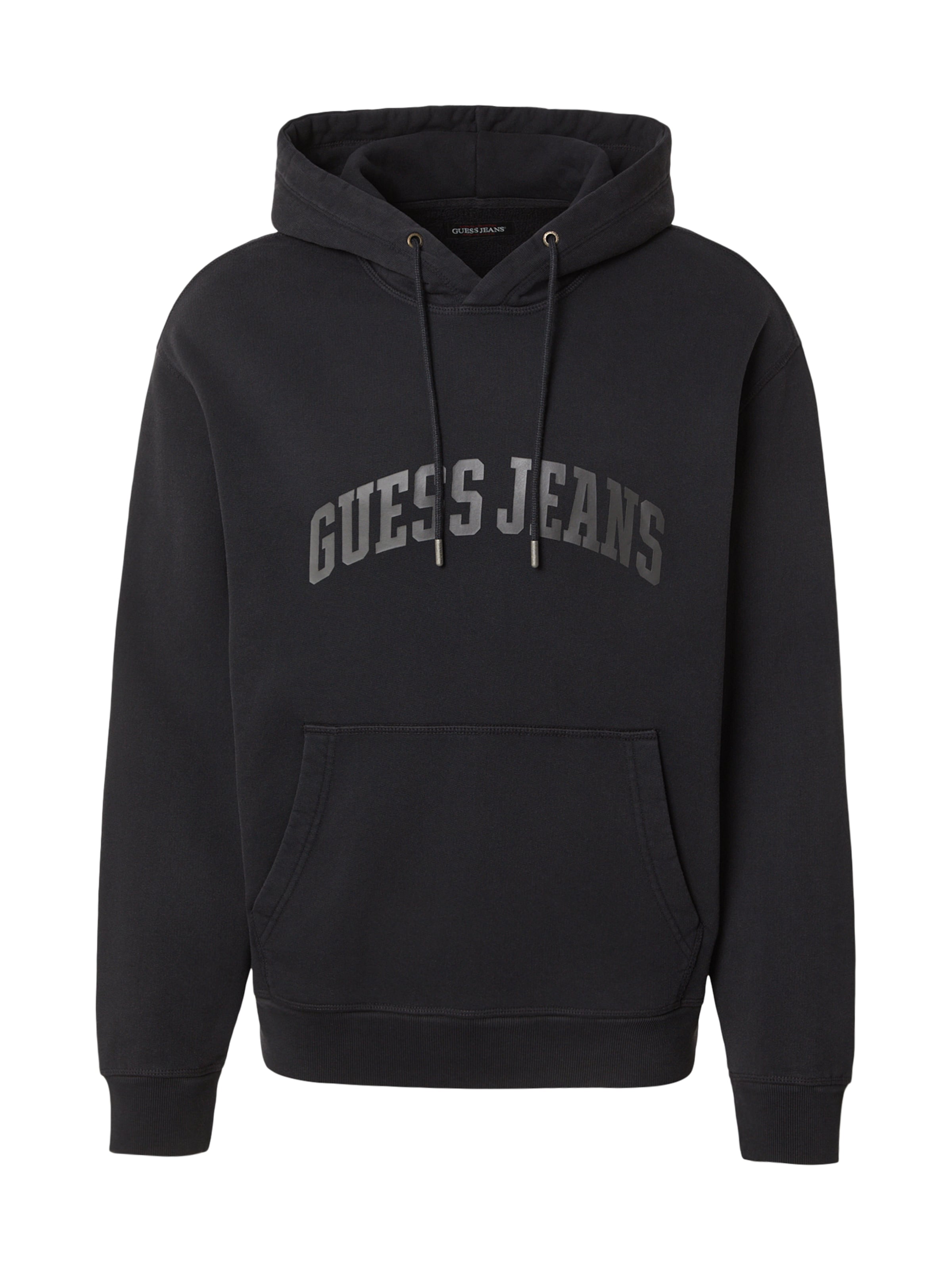 GUESS JEANS - Sudadera en negro: frente