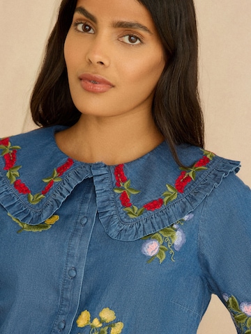 love & roses Bluse in Blau