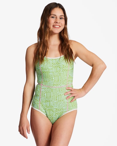 BILLABONG Shaping Swimsuit in Light blue / Khaki / Rose, Item view