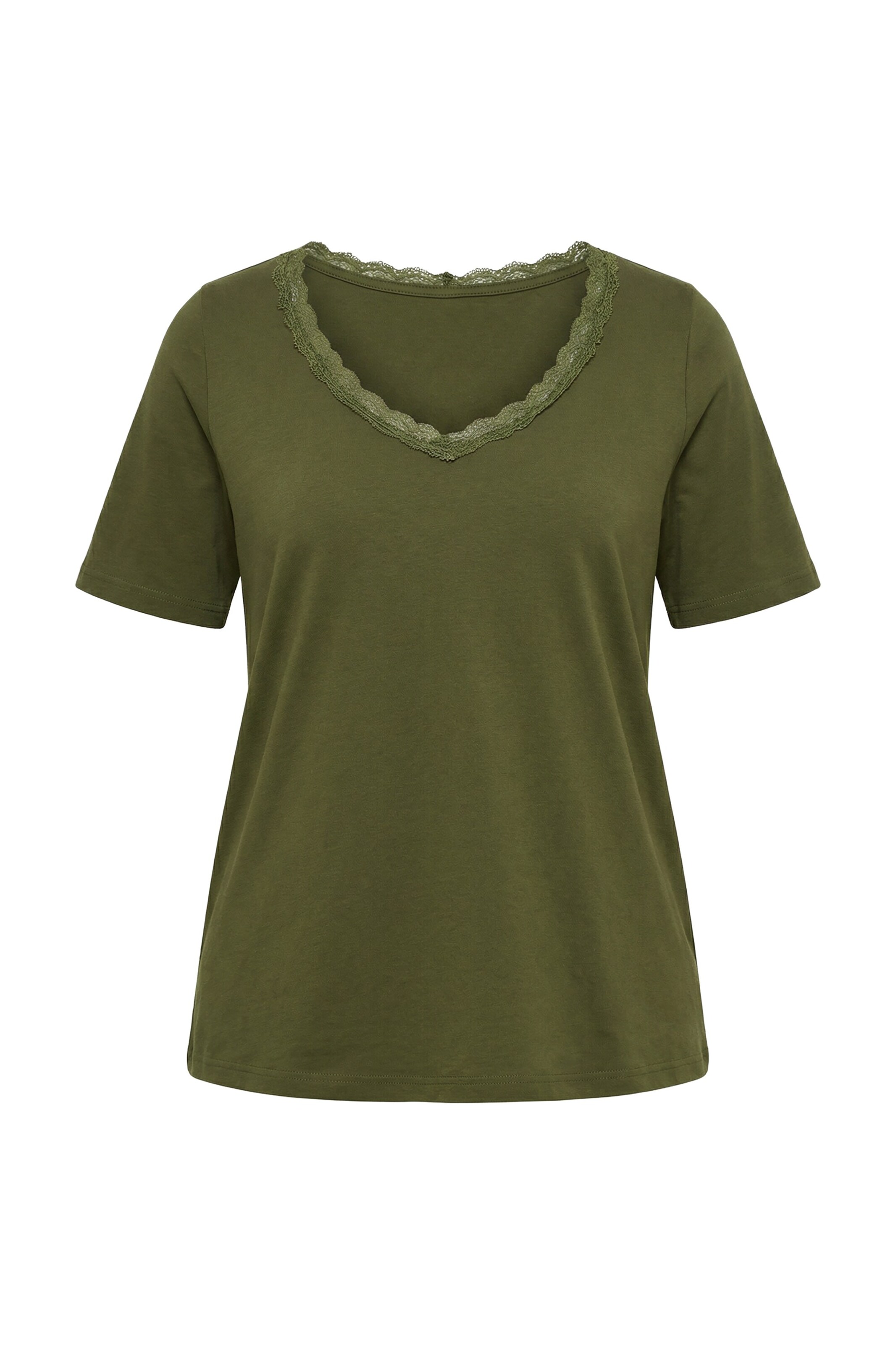 Ulla Popken Shirt in M-L in khaki, Produktansicht