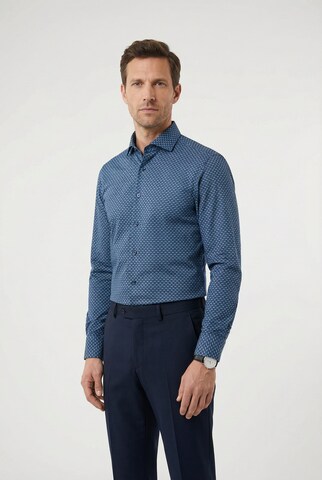 OLYMP Slim Fit Hemd in Blau: Vorderseite