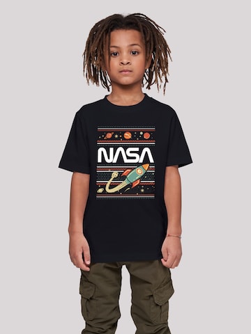 F4NT4STIC Shirt 'NASA Fair Isle -BLK' in Black: front