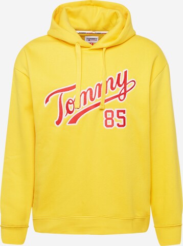 Felpa di Tommy Jeans in giallo: frontale