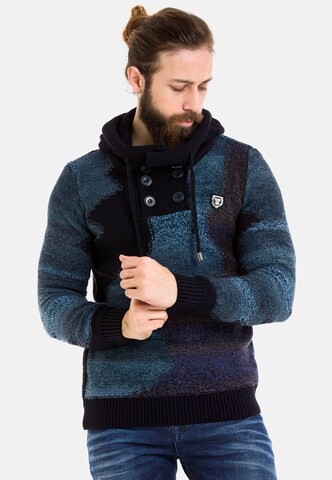 CIPO & BAXX Pullover in Blau: predná strana