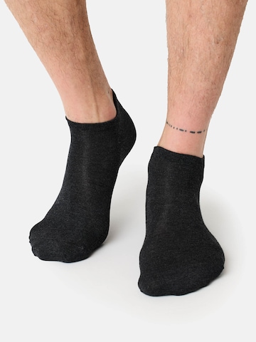 Nur Die Ankle socks ' Bambus ' in Grey: front