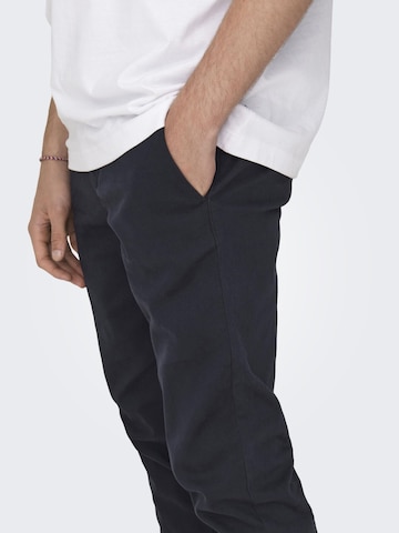 Only & Sons Regularen Chino hlače 'Mark' | modra barva