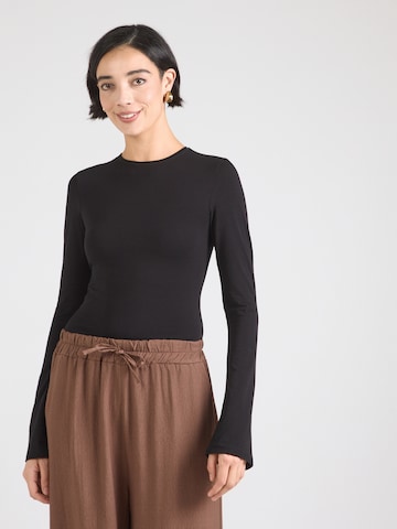 WEEKDAY - Camisa 'Violet' em preto: frente