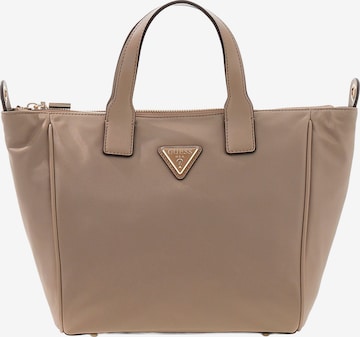 smėlio GUESS Pirkinių krepšys 'Follie Chit Chat': priekis