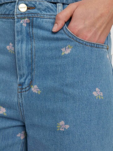 Wide Leg Jean ' IBIZA ' NÜMPH en bleu