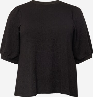 EVOKED Blouse 'DIANAN' in Zwart: voorkant