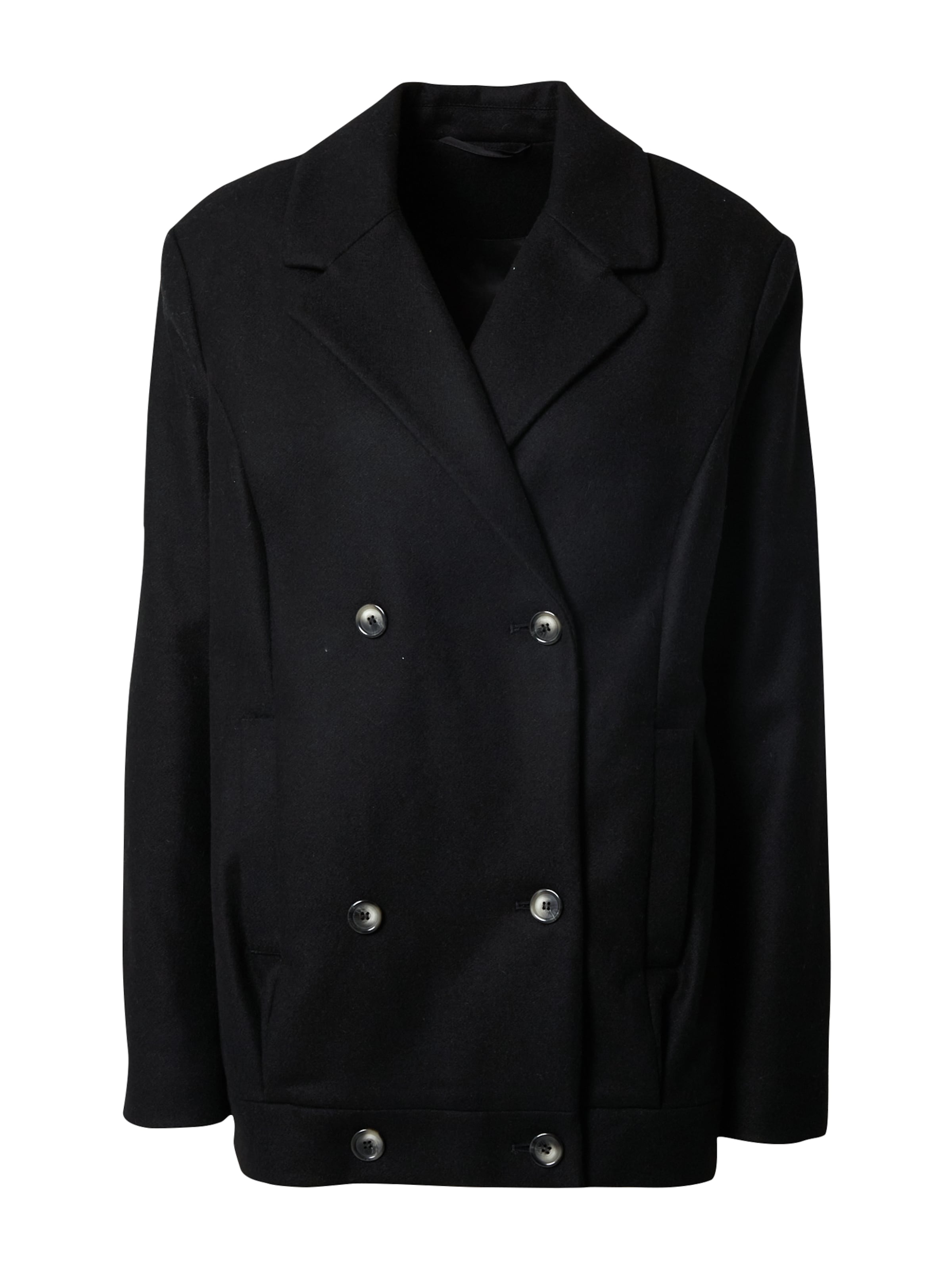 Designers Remix Přechodný kabát 'Milano' – černá: přední strana