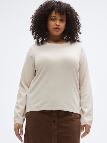 ONLY Carmakoma Trui 'CARLOYAL' in Beige: voorkant