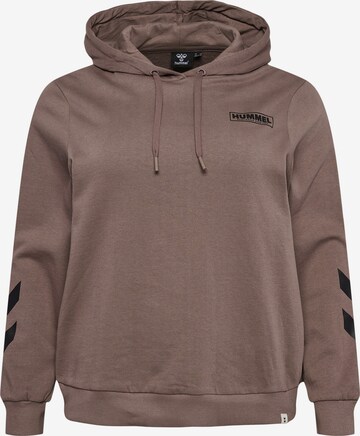 Hummel Sportief sweatshirt in Beige: voorkant