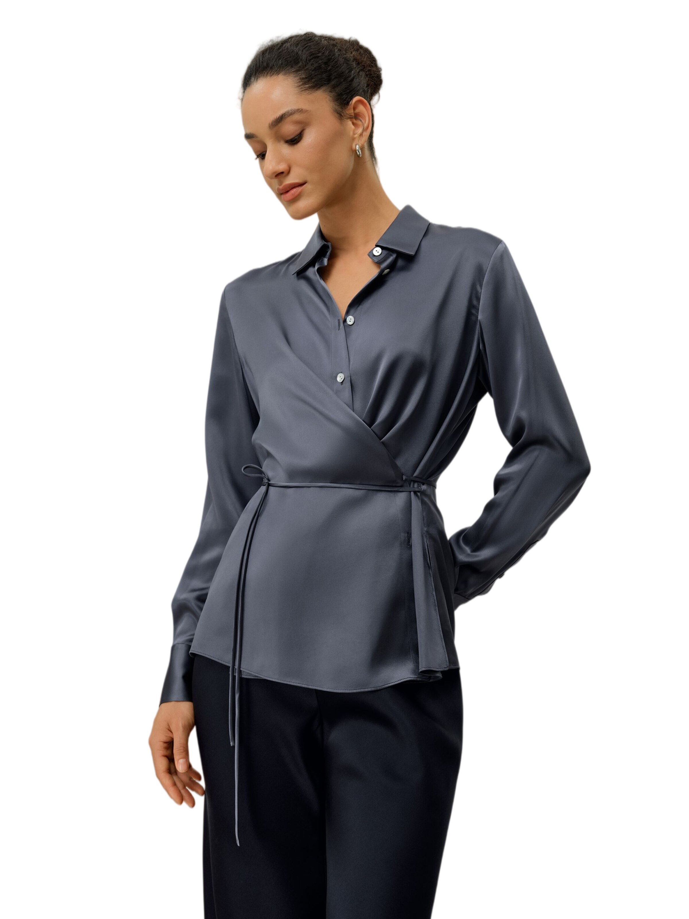 Lilysilk Bluse‌‌‌‌‌‌‌‌‌‌ in Blau: Vorderseite