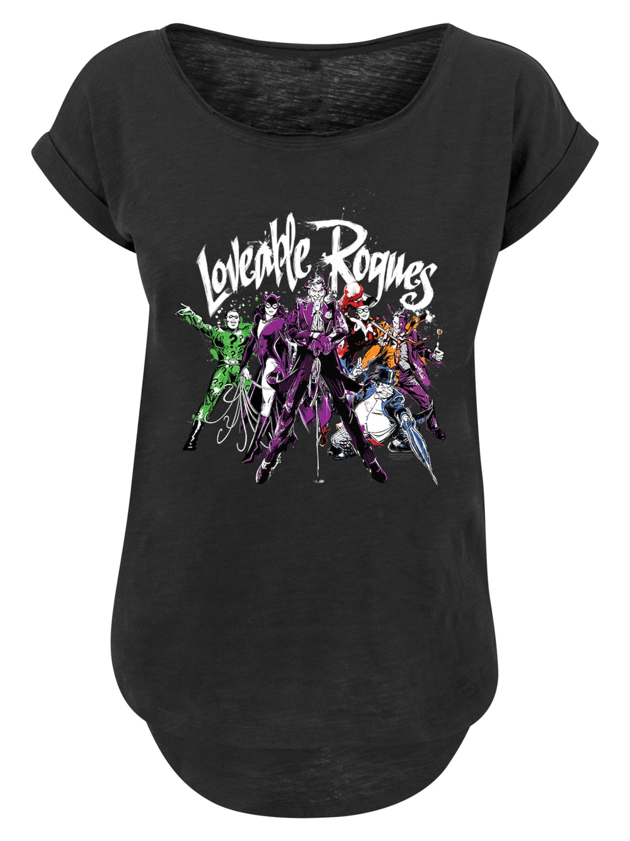 T-shirt 'DC Comics Batman Loveable Rogues' F4NT4STIC en noir : devant
