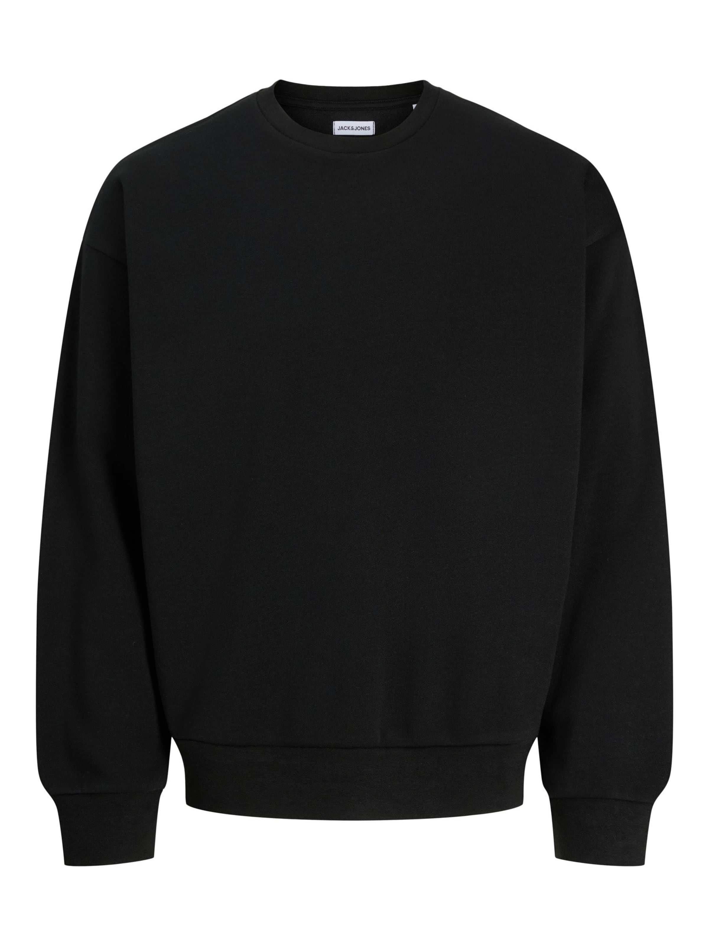 JACK & JONES Sweatshirt 'JACOLLIE' in Zwart: voorkant