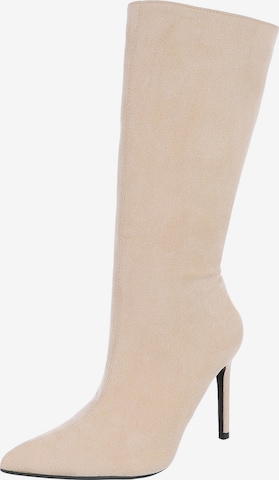 Ital-Design Stiefel in Beige: Vorderseite