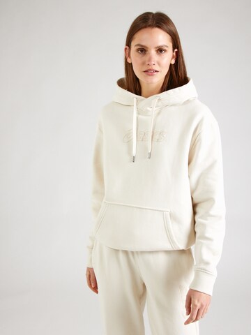 ASICS Athletic Sweatshirt in Beige: front