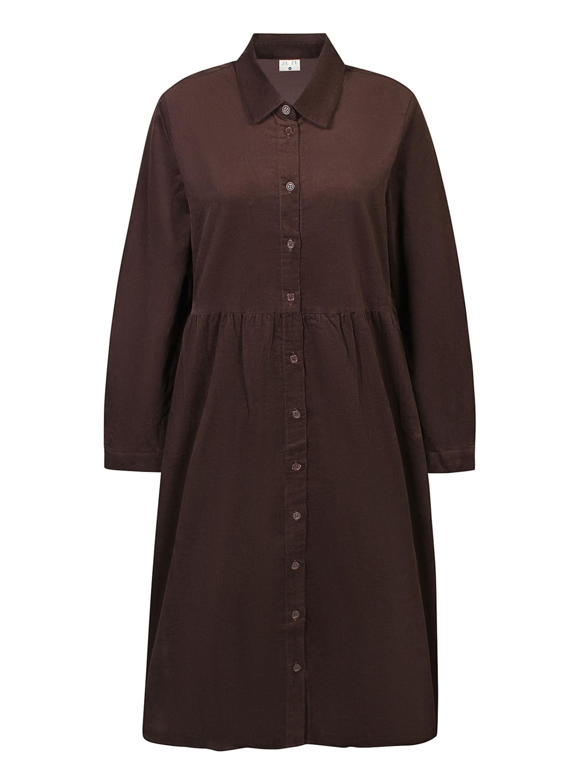 Robe 'Gloria 224' ze-ze en marron : devant