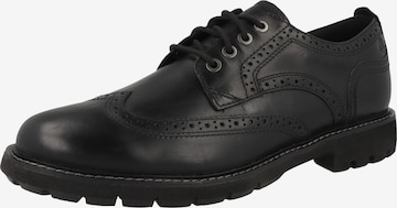 CLARKS Veterschoen 'Batcombe Far' in Zwart: voorkant