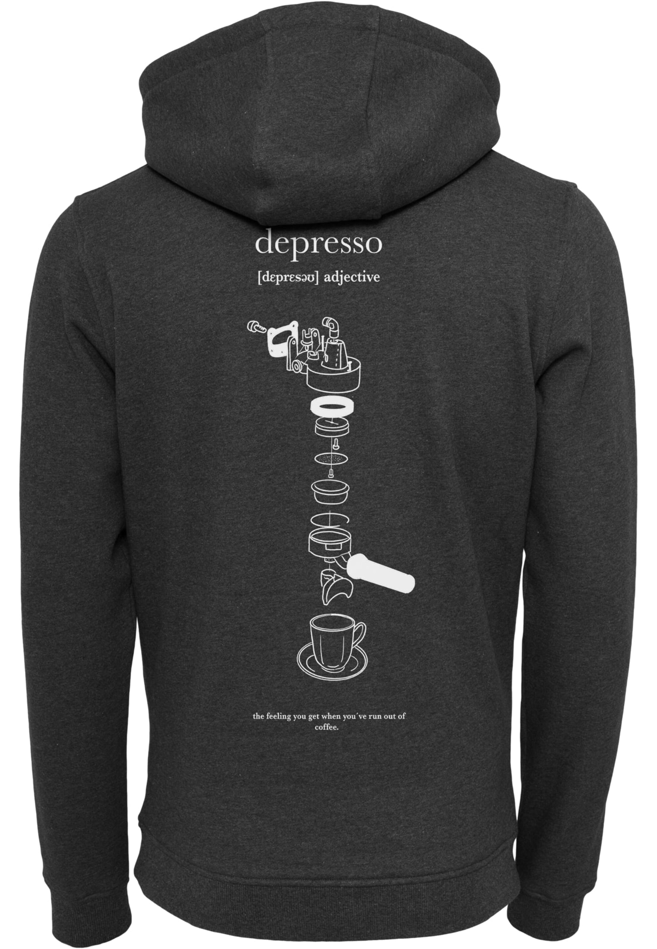 MT Men Sweatshirt 'Depresso' in Grey