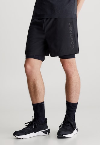 Calvin Klein Sport Regular Sportbroek in Zwart: voorkant