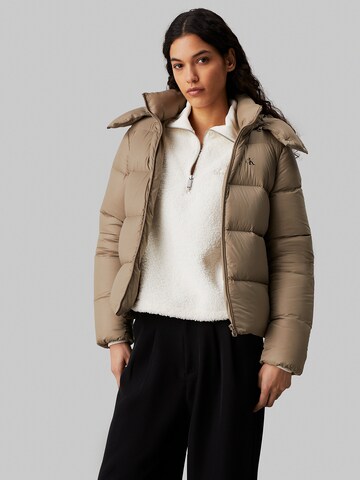 Calvin Klein Jeans Winter jacket in Brown: front