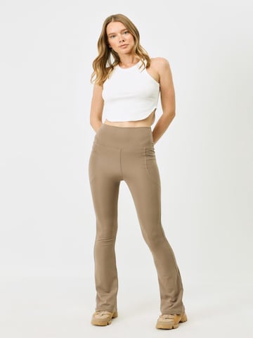 C&City Slimfit Legíny – hnědá